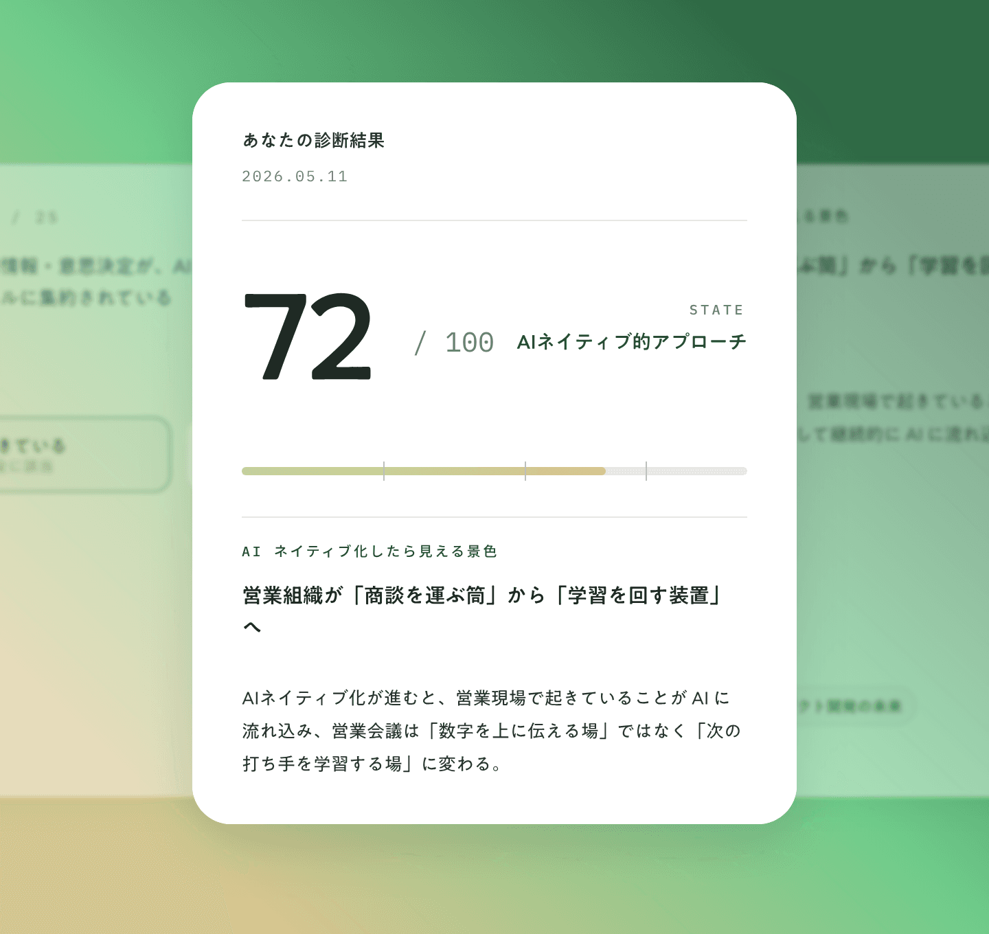AI ネイティブ度診断の体験イメージ